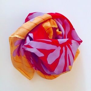 💗Vintage Silk Scarf Large Square Vibrant!